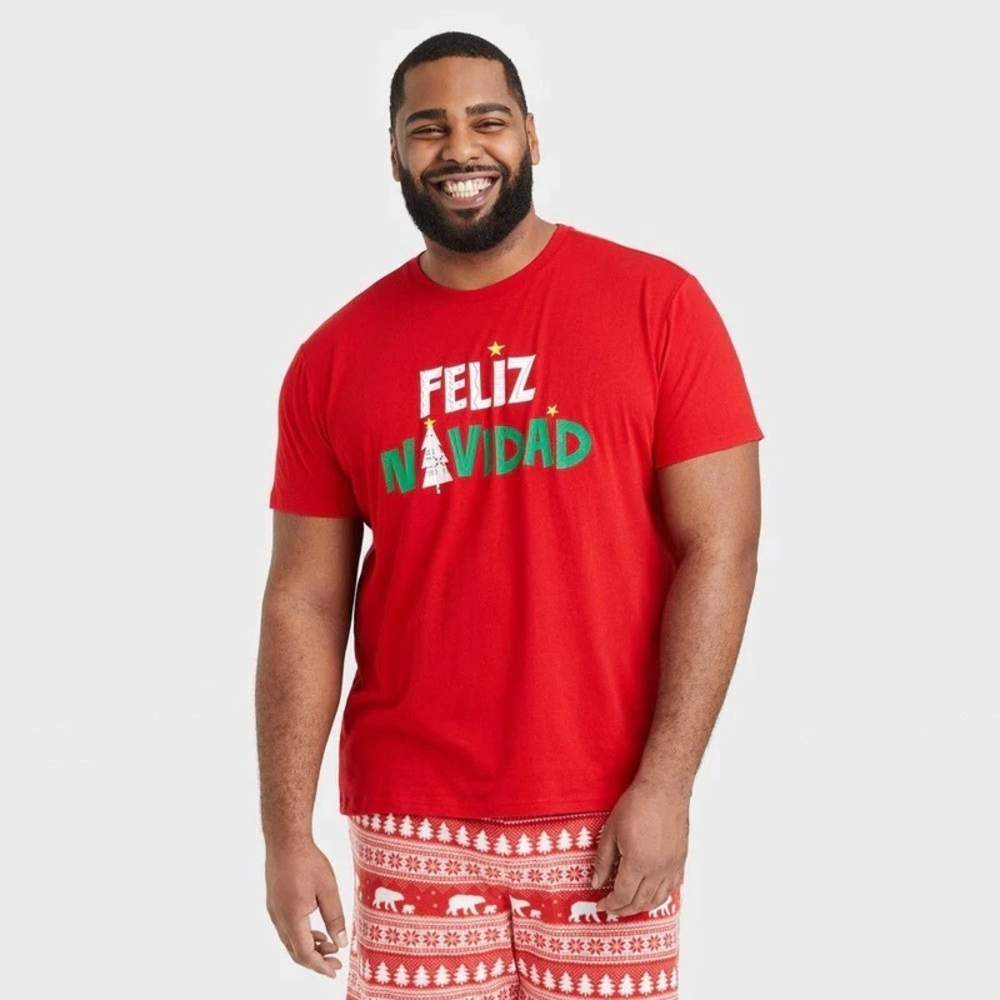 Feliz Navidad Men’s Sleep Shirt XXL